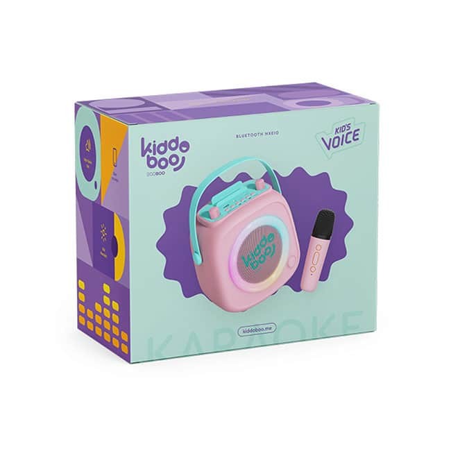 Karaoke KidsVoice BT Speaker & Mic Pink, Kiddoboo
