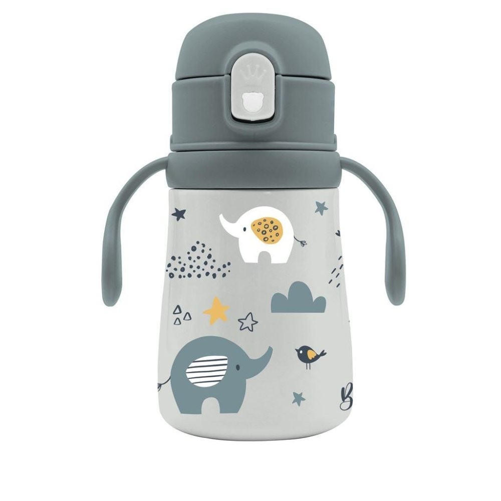 Θερμός Νερού Ελέφαντας με Χερούλι Καλαμάκι 350ml, Must