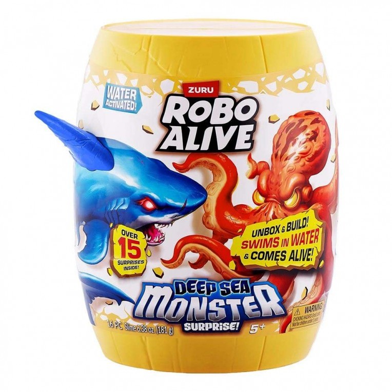 Deep Sea Monster Surprise Βαρέλι με Καρχαρία με 15+ Εκπλήξεις Robo Alive, Zuru