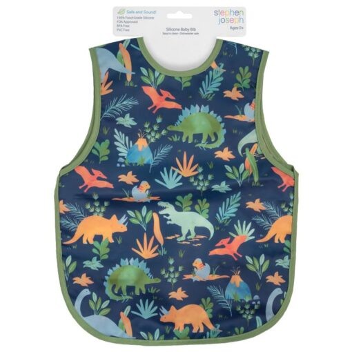 Αδιάβροχη Παιδική Σαλιάρα Με Τσέπη Dino, Stephen Joseph