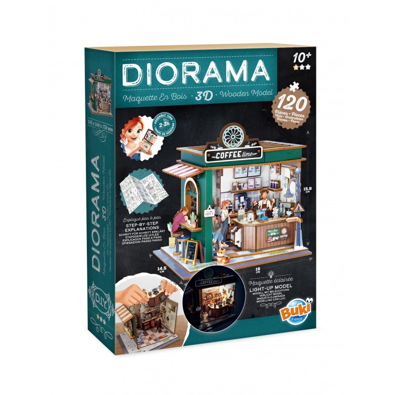 Κατασκευή 3D Diorama Kafe Led. Buki France 