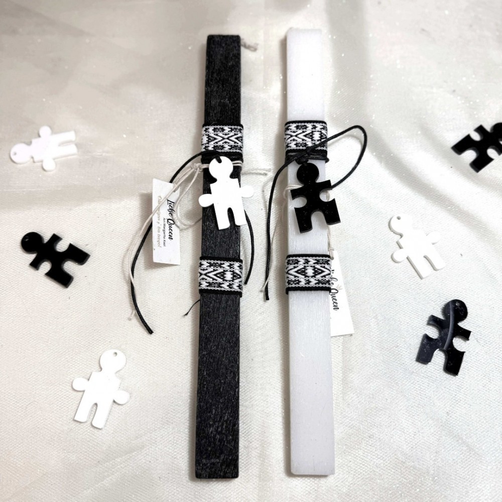 Λαμπάδες για Zευγάρι Κομμάτια Παζλ 2 τεμ, LiebeQueen Art