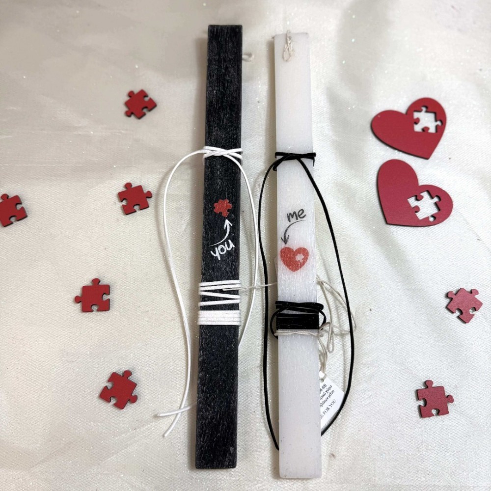 Λαμπάδες για Ζυγάρι Παζλ You and Me 2 τεμ, LiebeQueen Art