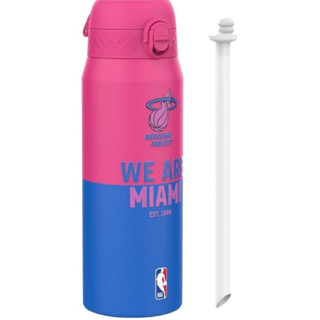 θερμός  Παγούρι Μεταλλικό με καλαμάκι 750ml NBA Miami Heat, Ion8