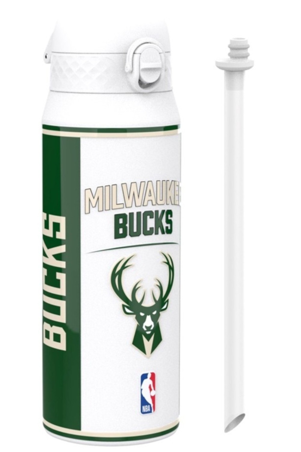Θερμός Παγούρι Μεταλλικό με καλαμάκι 750ml NBA Milwaukee Bucks, ΙΟΝ8