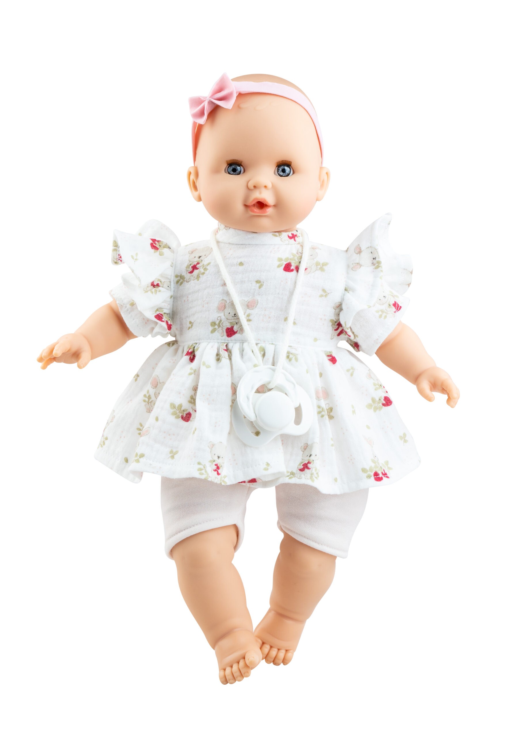 Κούκλα Μωρό Sonia που Κλαίει Άσπρα Ρούχα 36εκ, Paola Reina