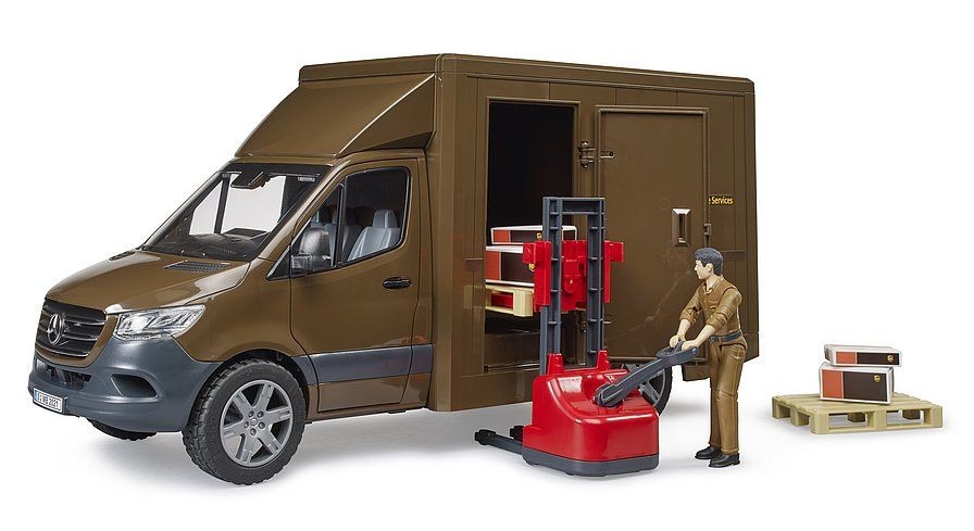 Φορτηγάκι Mercedes Benz Sprinter UPS με Οδηγό και Ανυψωτικό, Bruder 