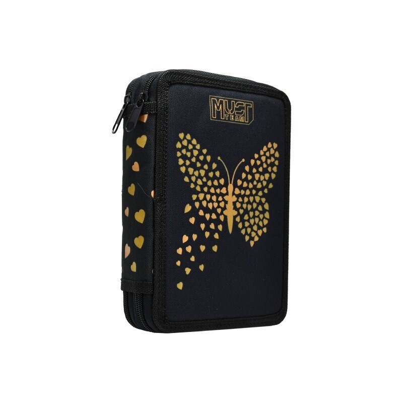Κασετίνα Διπλή Γεμάτη 15x5x21 Butterfly Hearts, Must Team
