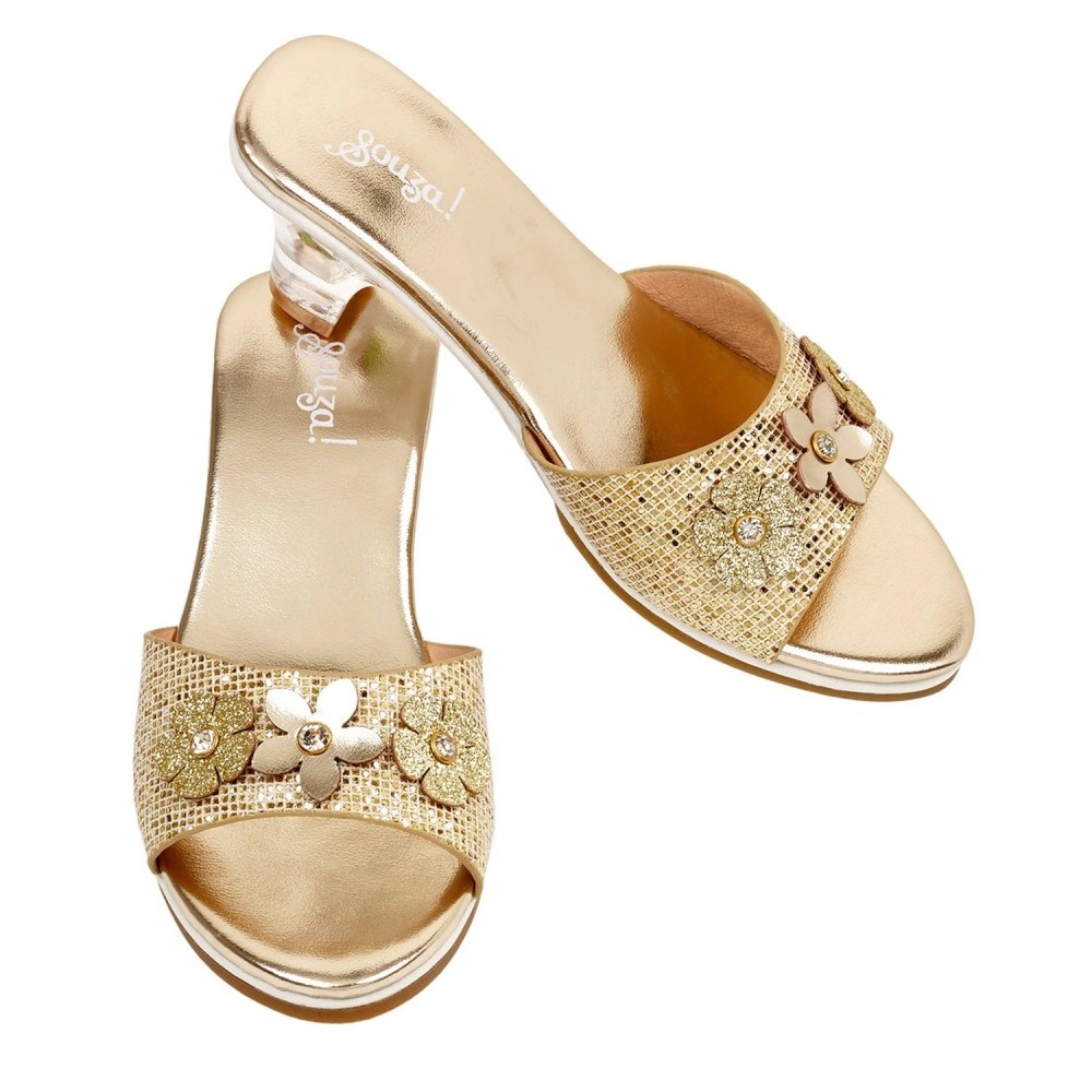 Γοβάκια Slipper High Heel Elina Gold Metallic 24/25, Souza