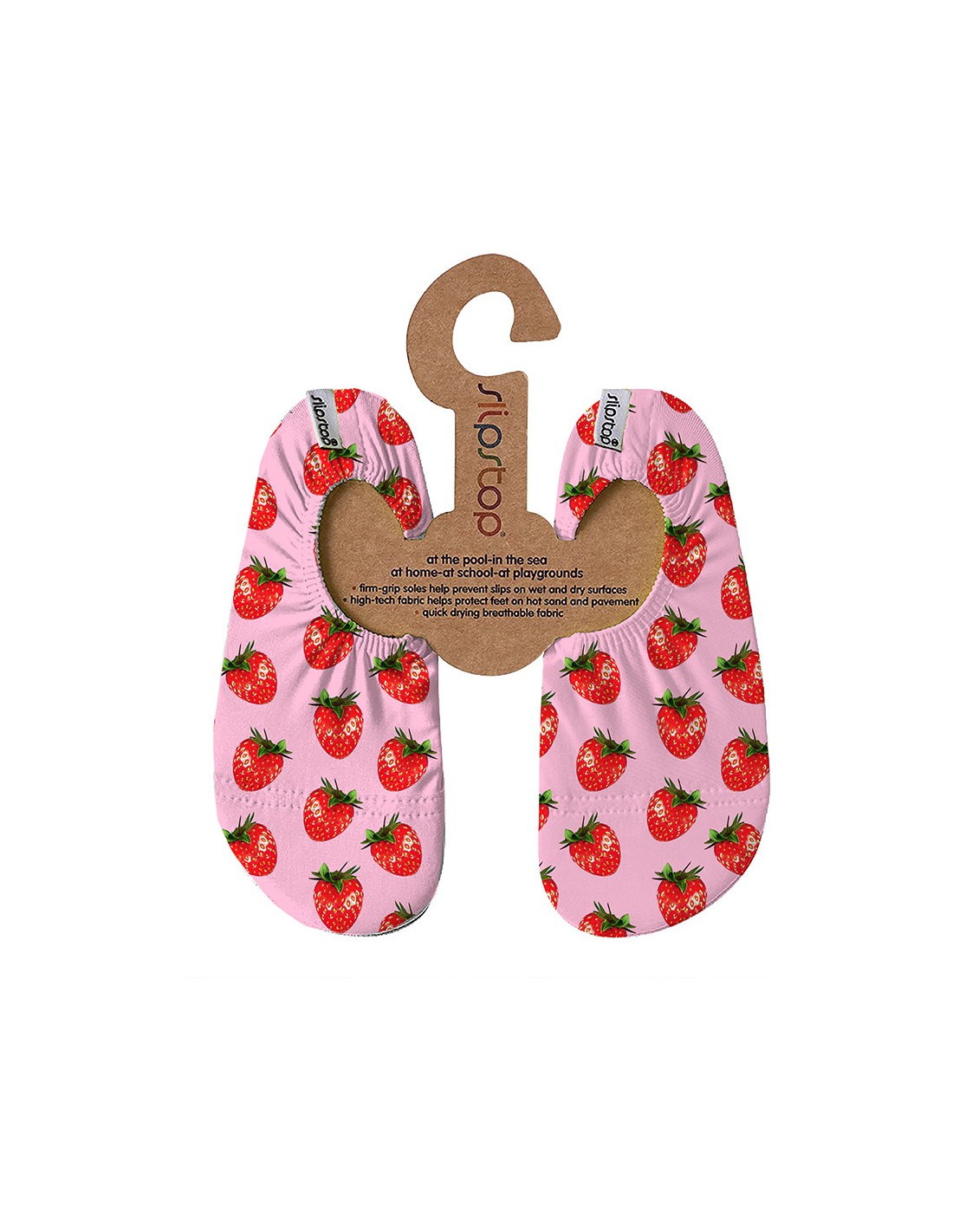 Slipstop Αντιολισθητικές Παιδικές Παντόφλες Pink Strawberry