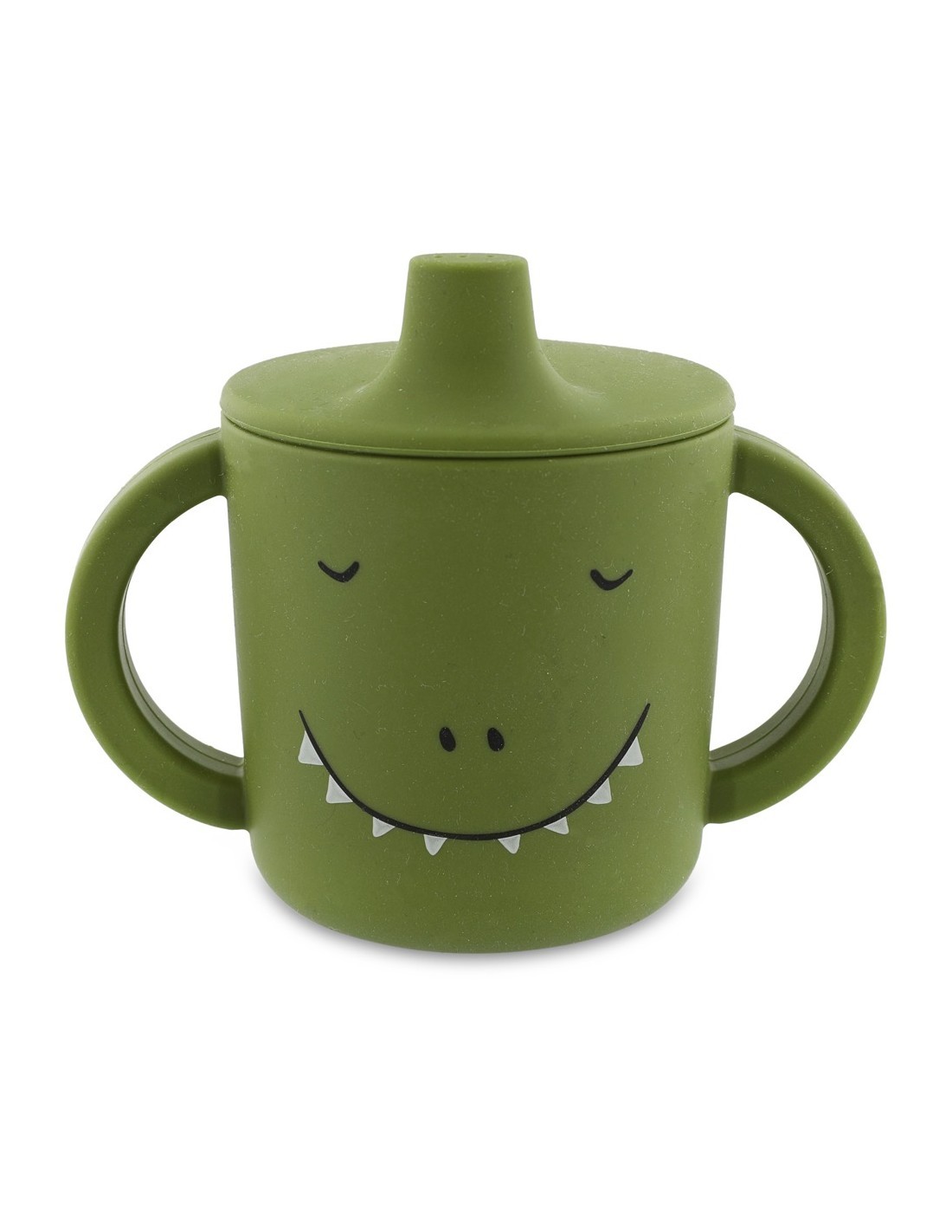 Ποτήρι Σιλικόνης με Στόμιο και Χερούλια 200ml Mr Dino, Trixie