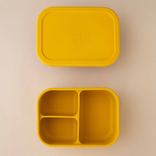 Θήκη Φαγητού LunchBox Bento Σιλικόνης Κάρυ 800 ml 3 χωρίσματα, nok nok