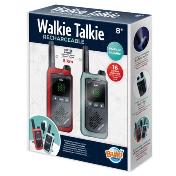 Επαναφορτιζόμενα ασύρματα Walkie Talkie 16 Κανάλια, Buki France