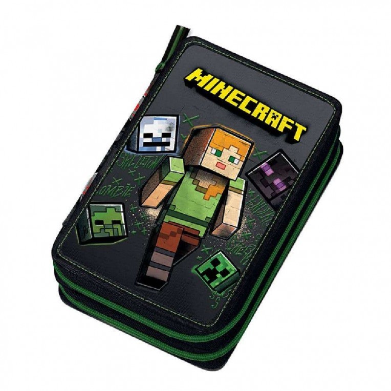 Κασετίνα Διπλή Γεμάτη Minecraft Street, Graffiti