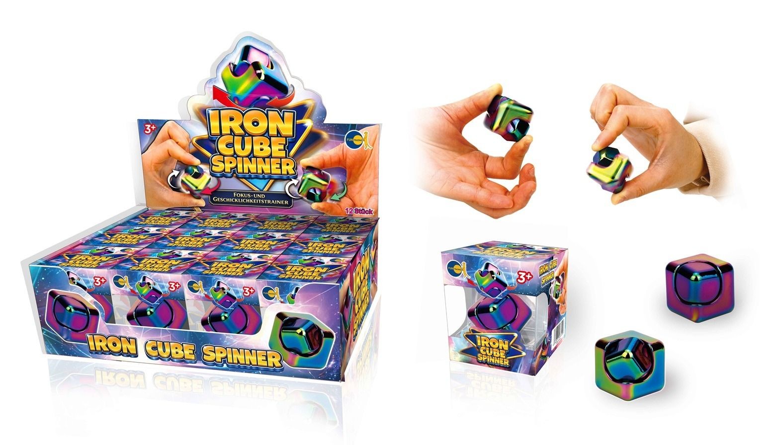 Παιχνίδι Antistress Fidget: Iron Cube Spinner 