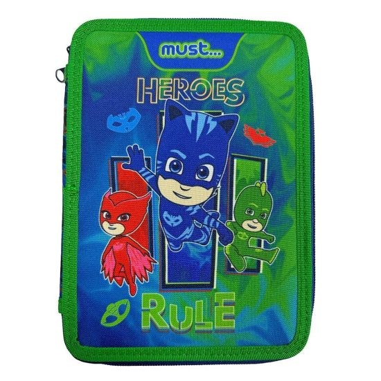 Κασετίνα Διπλή Γεμάτη PJ Masks Heroes Rule, Must