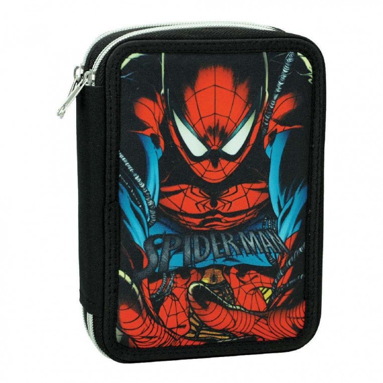 Κασετίνα Διπλή Γεμάτη Marvel SpiderMan City Web, Gim