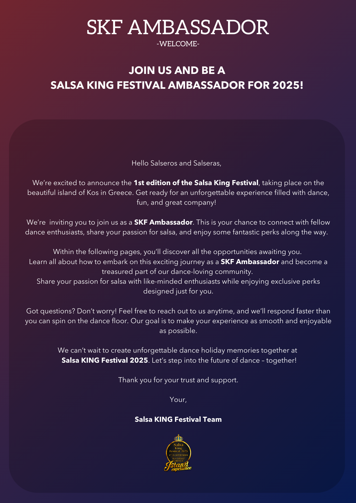 Ambassador's Programme 1