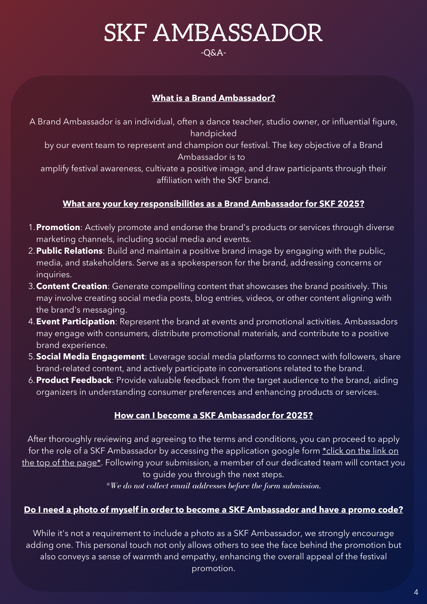 Ambassador's Programme 4