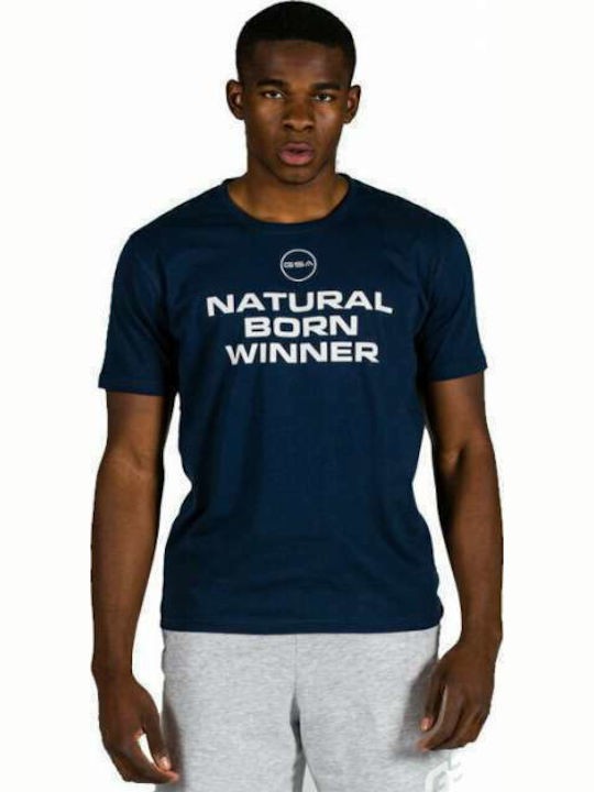 GSA ORGANIC PLUS PRINTED T-SHIRT 17-17120-NAVY-BLUE