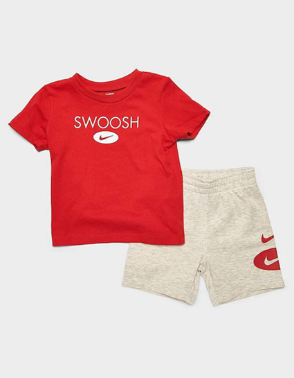 NIKE SPORTSWEAR SWOOSH TEE & SHORTS FOR KID'S 86J308-C87