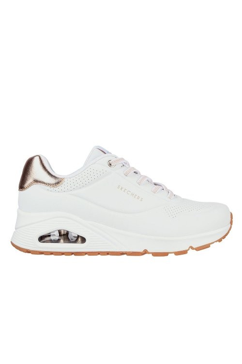 SKECHERS SNEAKERS UNO SHIMMER AWAY 155196/WHT WHITE