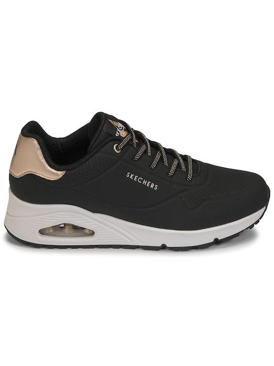 SKECHERS SNEAKERS UNO SHIMMER AWAY 155196/BLK BLACK